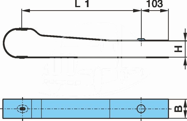 BPW ALII SAFETY CATCH OVER/UNDERSLUNG - SMALL WITH SMALL BEND - Image 3